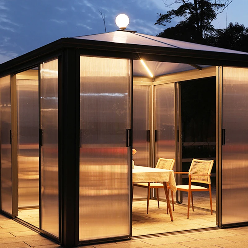 Balkon Aluminiumfenster Wintergartenhaus Fertigte Sonnenveranda Terrassenschutzgehäuse