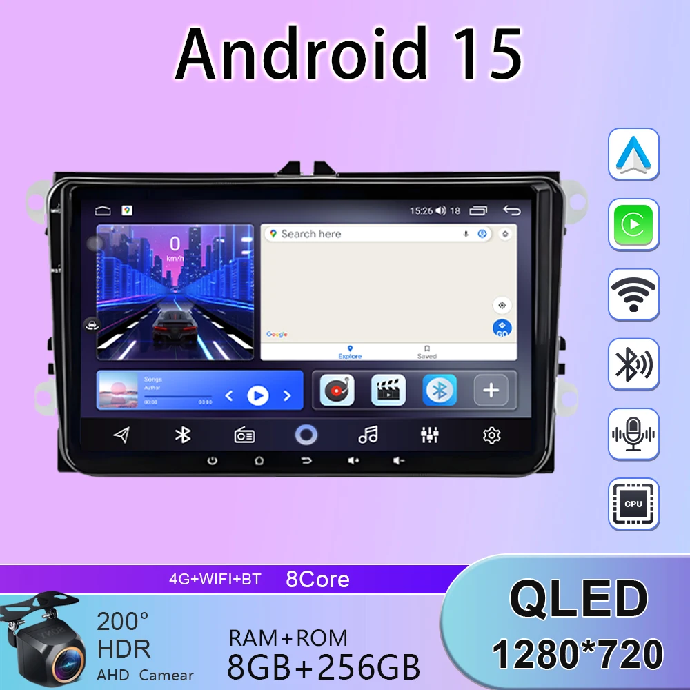 9-Zoll-Kopfeinheit für VW/Volkswagen/Golf/Polo/Tiguan/Passat/B7/B6/Seat/Leon/Skoda/Octavia Android Autoradio Multimedia Player 4G Image