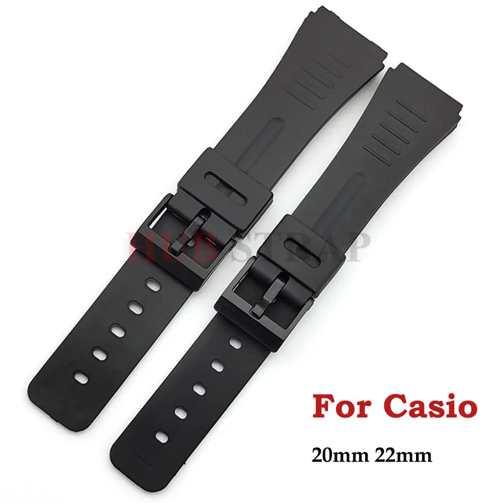 20mm 22mm für CASIO Kunststoff Armband Armband Armband Nadel Schnalle Sport Harz Armband für Männer Frauen Uhr zubehör Image