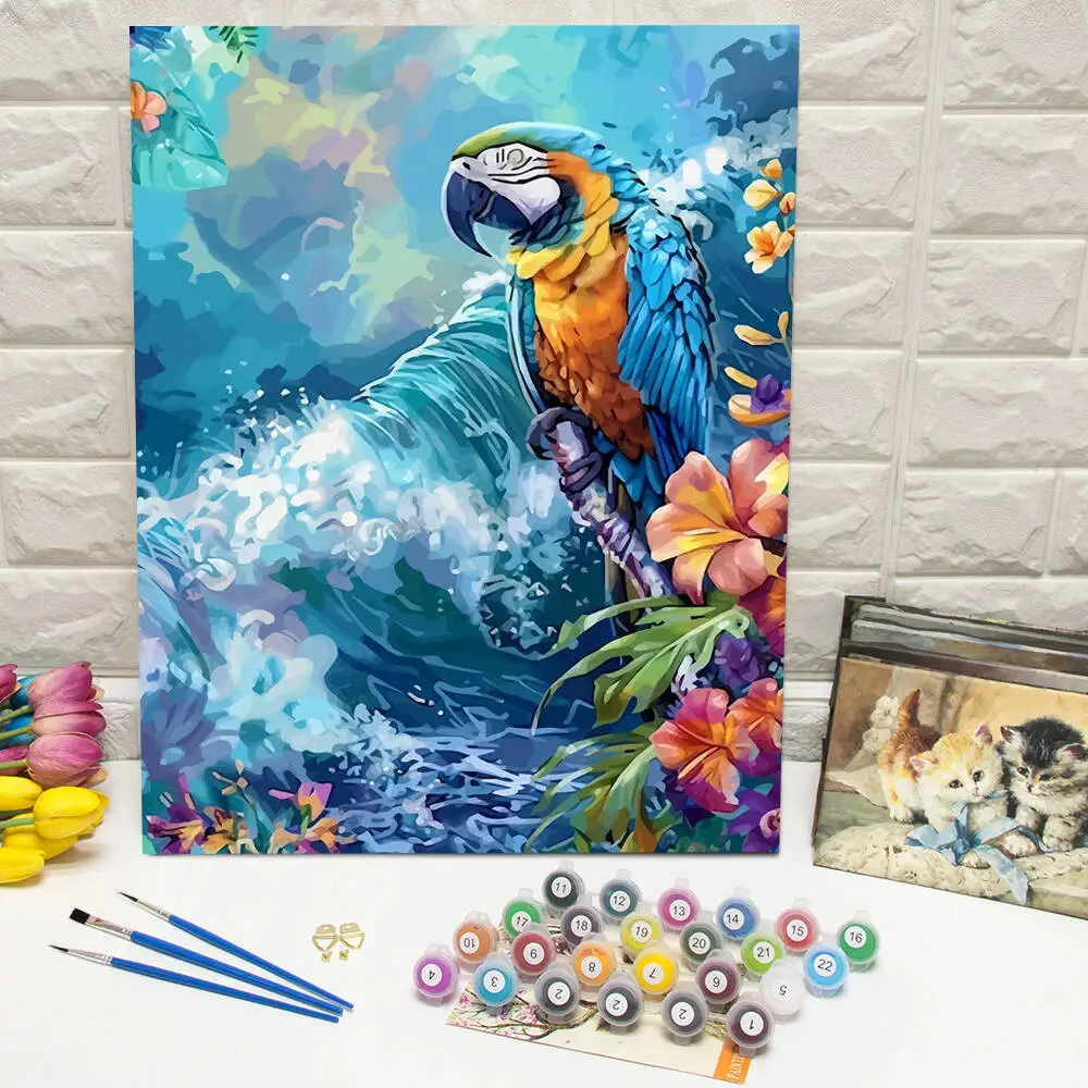 Disney Malen nach Zahlen Tinker Bell Malen auf Leinwand Lotus Digitales Ölgemälde Frosch Cartoon Acryl Home Decor Handgemachtes Geschenk Image