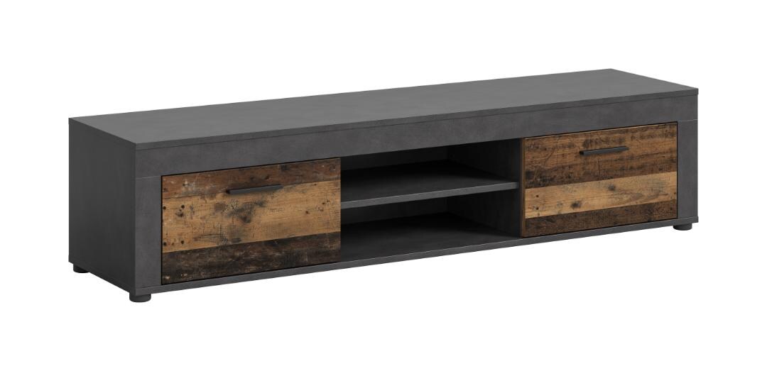 Ebuy24 Jam TV Tisch 2 Klappentüren, 2 Regale Eiche Dekor. Image