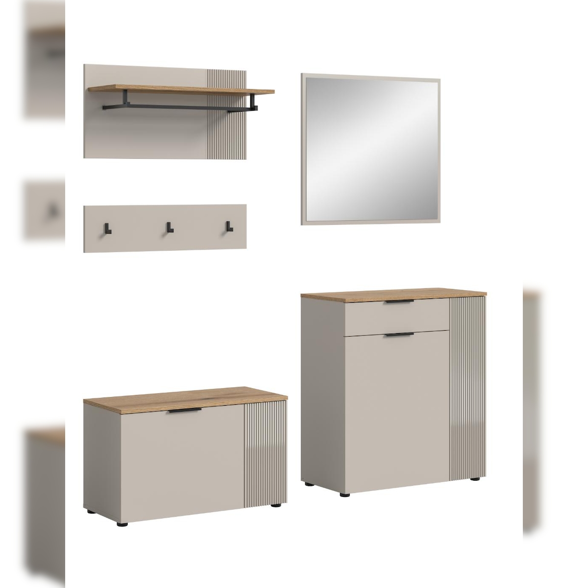 Ebuy24 Slide Garderobenmöbel Set S4 Kaschmir Dekor. Image