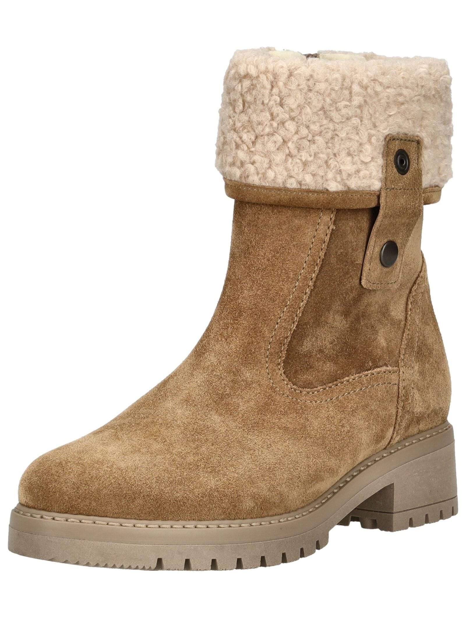 Stiefelette GABOR COMFORT "Gabor Comfort Stiefelette Veloursleder", Damen, Gr. 38,5, braun, Veloursleder, Schuhe Stiefelette