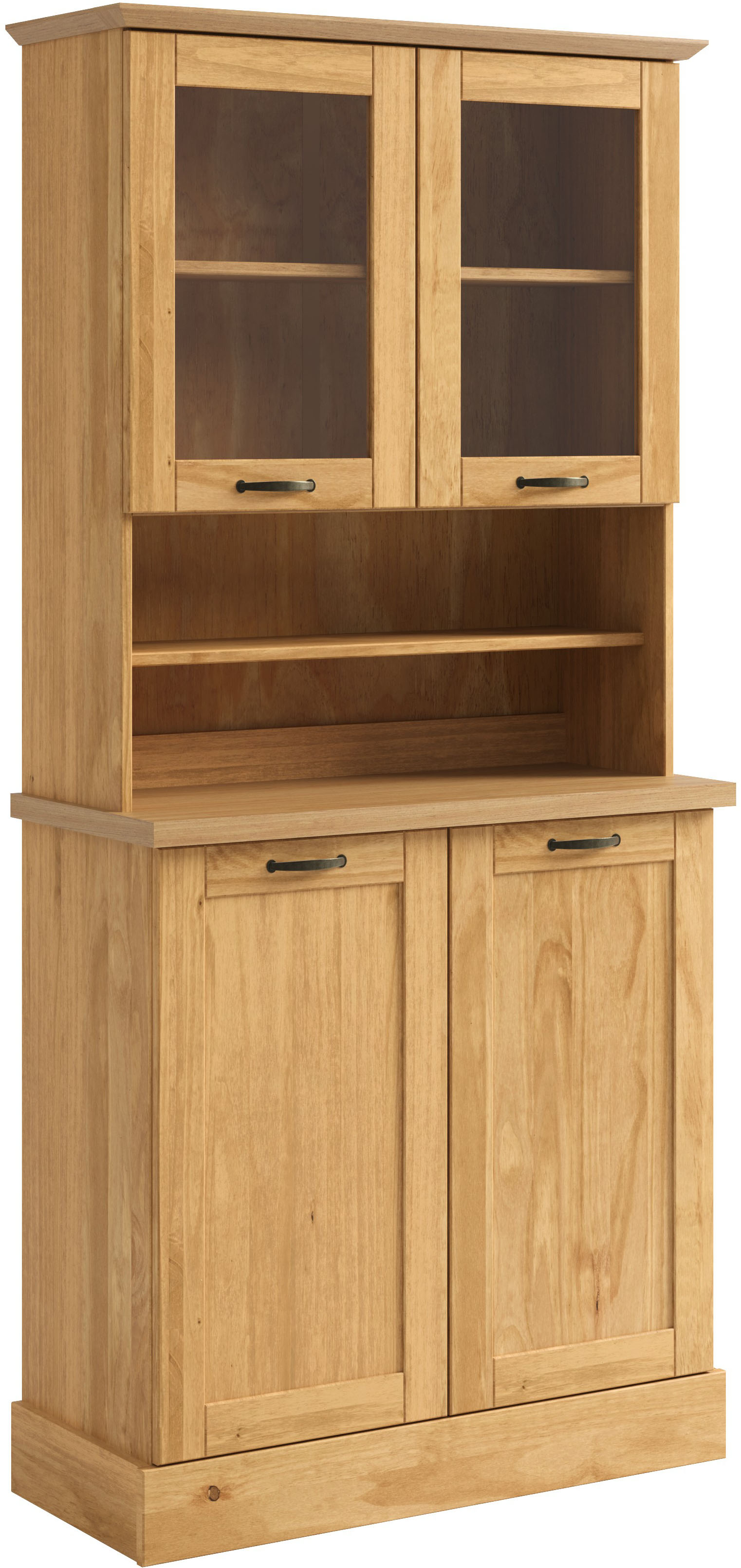 Küchenbuffet HOME AFFAIRE "Teramo", natur, B:85cm H:180cm T:37cm, Massivholz, Schränke