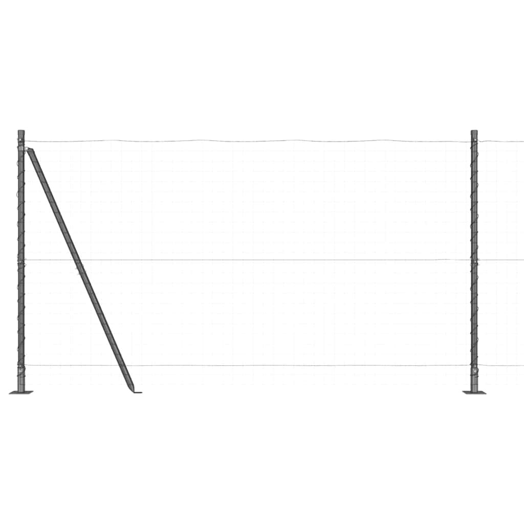 vidaXL Zaunpfosten 13 pcs Grau Ø32mm 130 cm Verzinkter Stahl Image