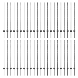 vidaXL Zaunpfosten 88 pcs Grau 160 cm Stahl Image