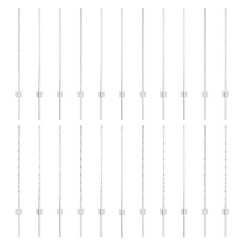 vidaXL Zaunpfosten 44 pcs Silber 140 cm Stahl Image