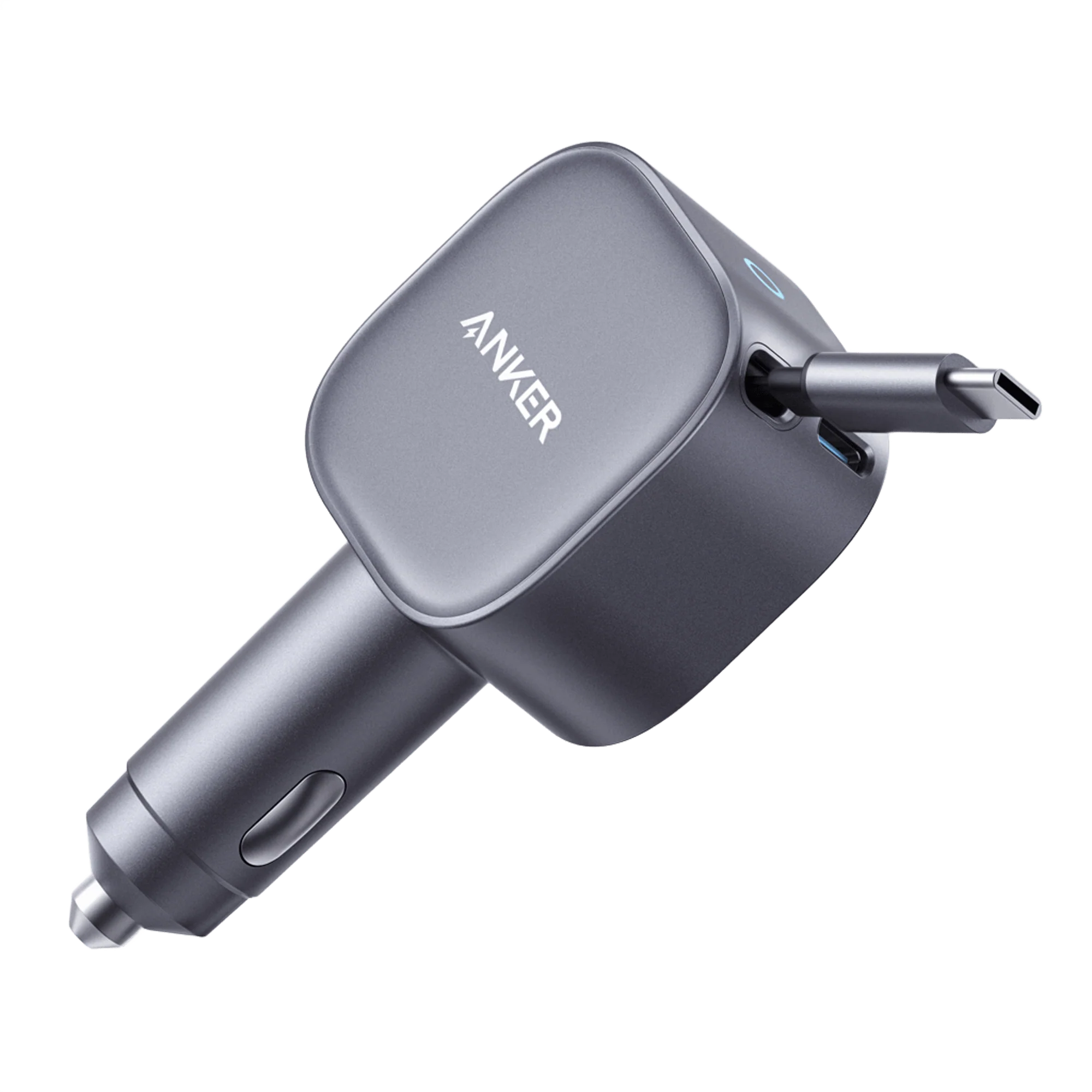 Anker Nano Kfz-Ladegerät (75W, USB-C Port, Integriertes einziehbares USB-C Kabel) Image