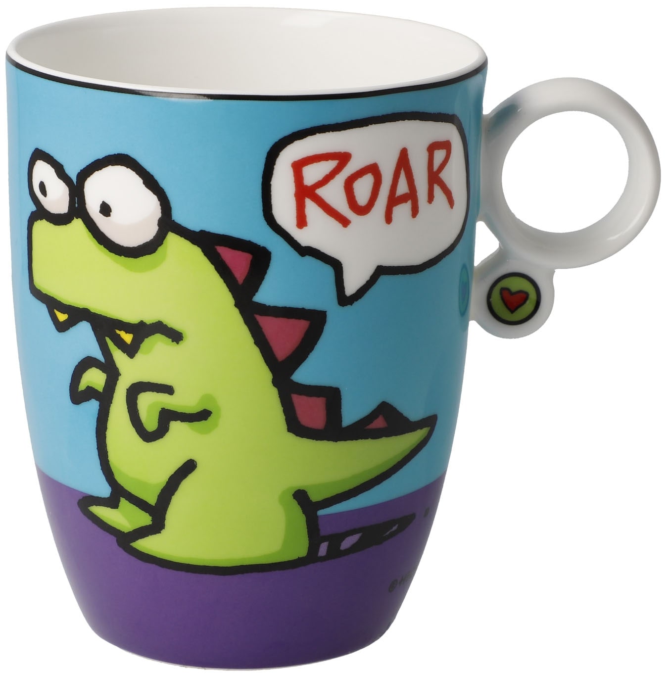 Tasse GOEBEL "Künstlertasse Ed Eck- Roar", bunt, B:9cm H:11cm, Porzellan, Trinkgefäße, Tasse