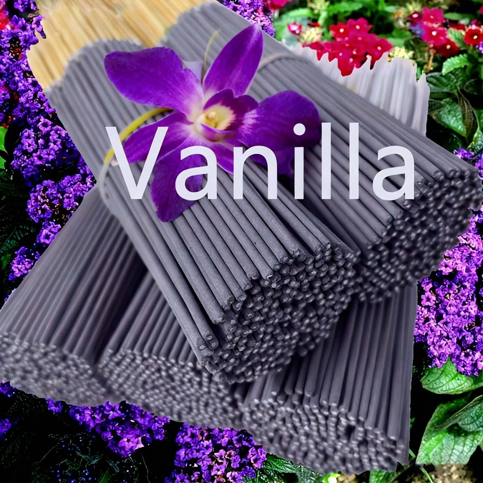 Heißverkaufte, hochwertige, mit Vanille duftende Räucherstäbchen – 22. 0 cm recycelte Holzstäbchen, verwendet für Yoga, Meditation, Reise und Urlaubsdekoration – reinigt, beseitigt negative Energie, Image