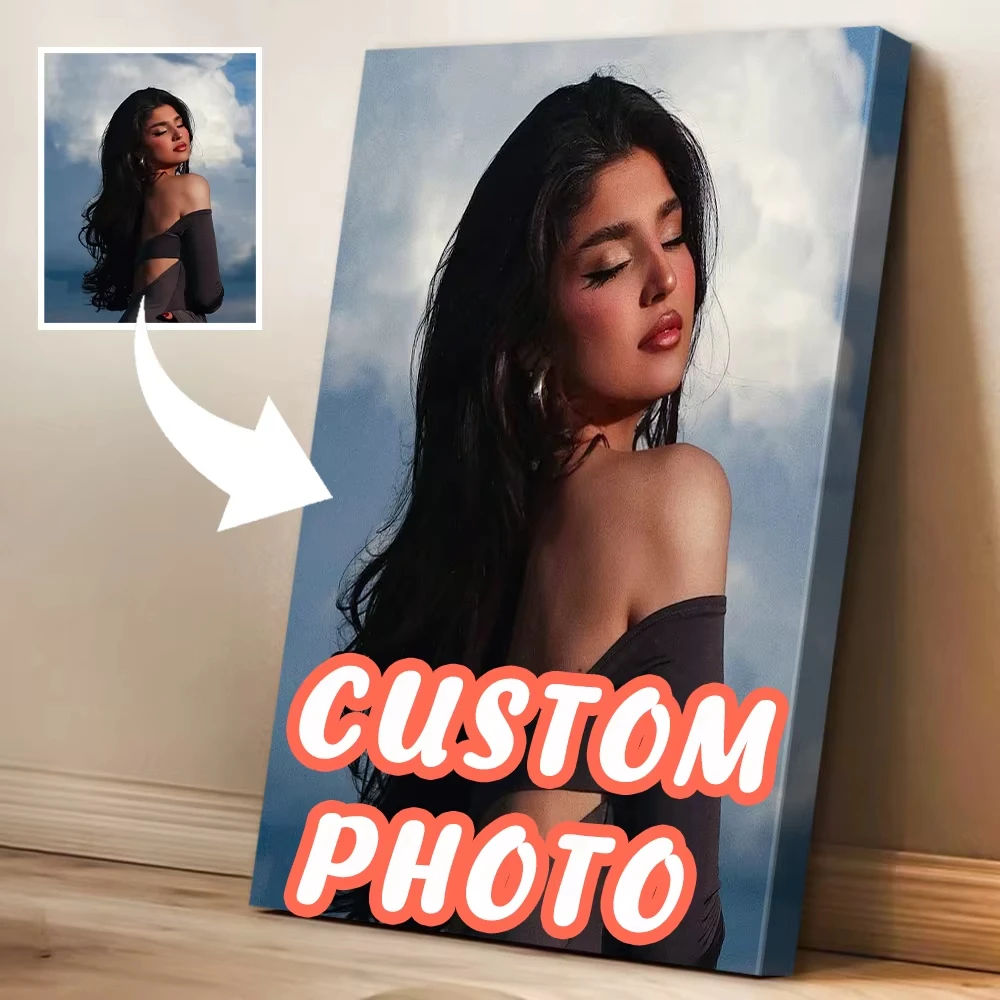 Benutzerdefiniertes Leinwandgemälde Foto, mit DIY rahmenlosem Poster für kreative Geschenke für Liebhaber, Freunde, Haustiere, individuelles Poster Image