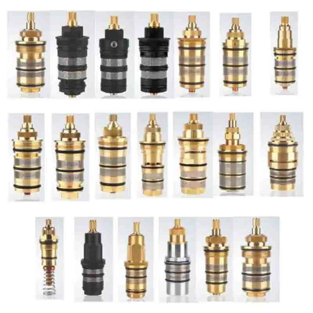 Brass Replacement Thermostatic Cartridge Shower Mixer Valve Bar Repair Kit Bathroom Water Temperature Control Faucet Cartridges