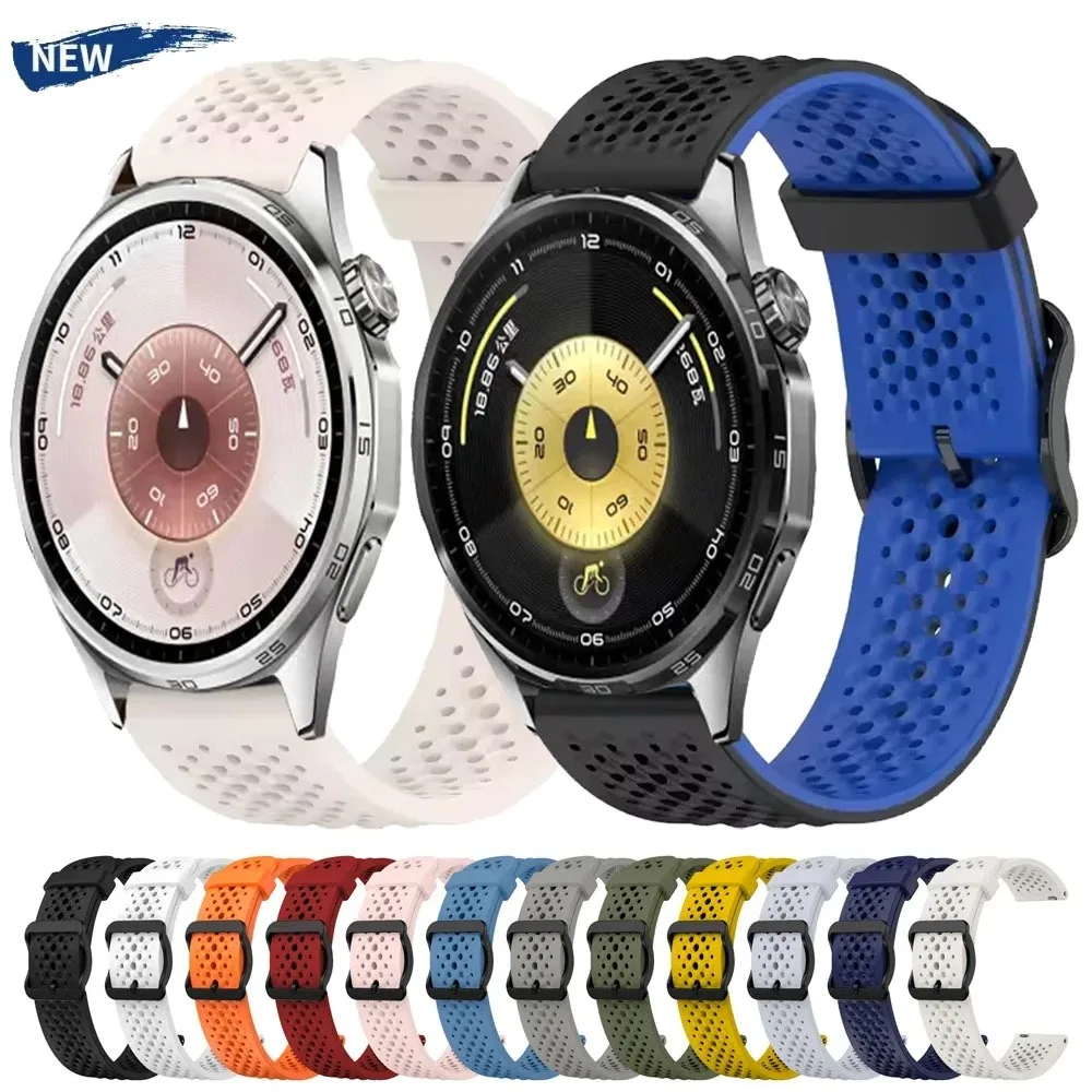 22/20mm Silikon Armband Für Huawei Uhr 5 GT6-5-3 Pro 46mm Sport Komfortable Armband Für uawei Uhr 5 4 3 Pro GT6-5-4-3 46mm Image