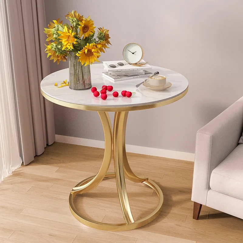 Beistelltisch, Seitenschrank, Felsplatte, kleiner Couchtisch, Nachttisch, Ecke, kleiner runder Tisch, kreativer Nachttisch Image