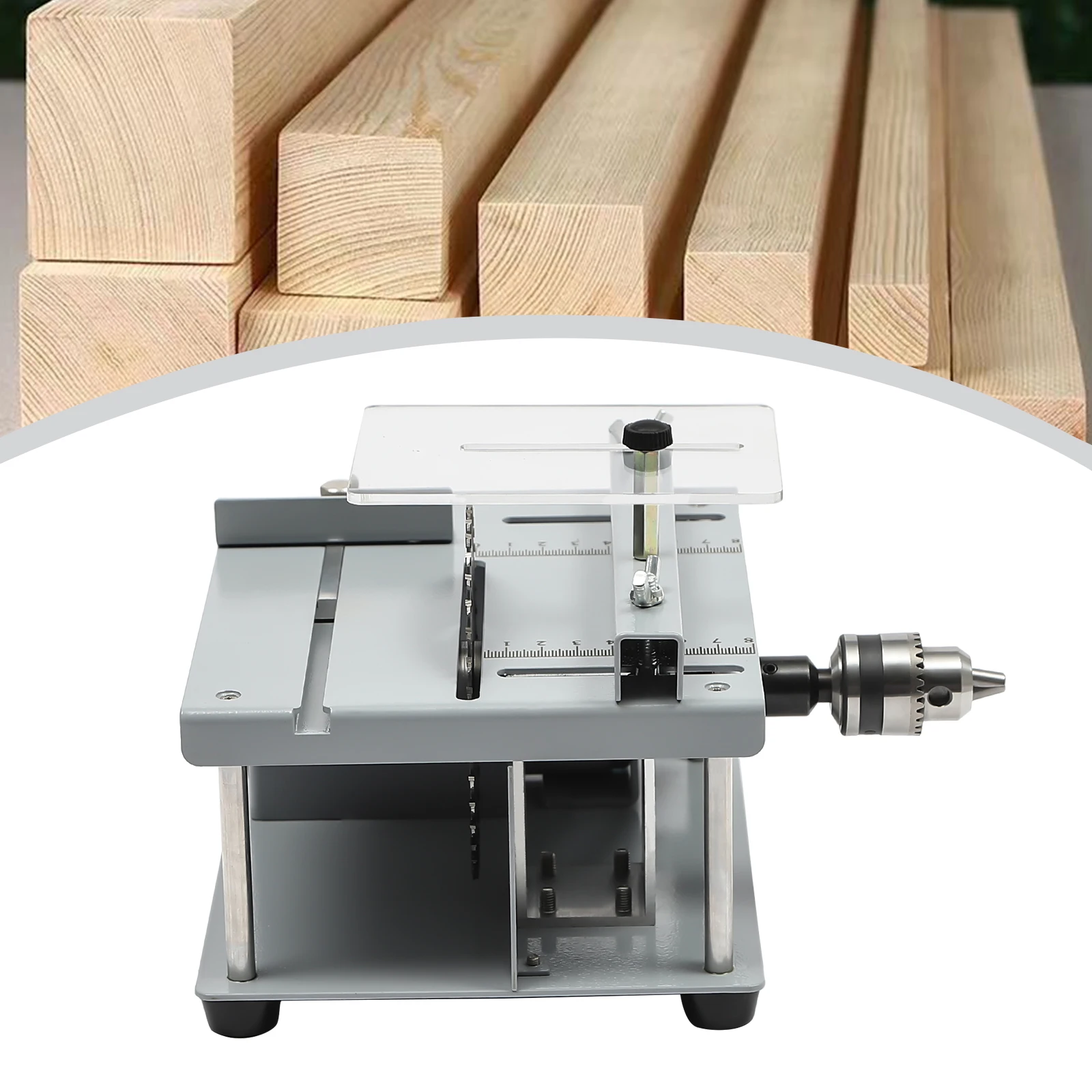 Lx01 Mini scie de Table 96w scie bancaire de travail du bois argent bricolage outil de coupe coupe petites bâtons en bois pour charpentier bricolage professionnel