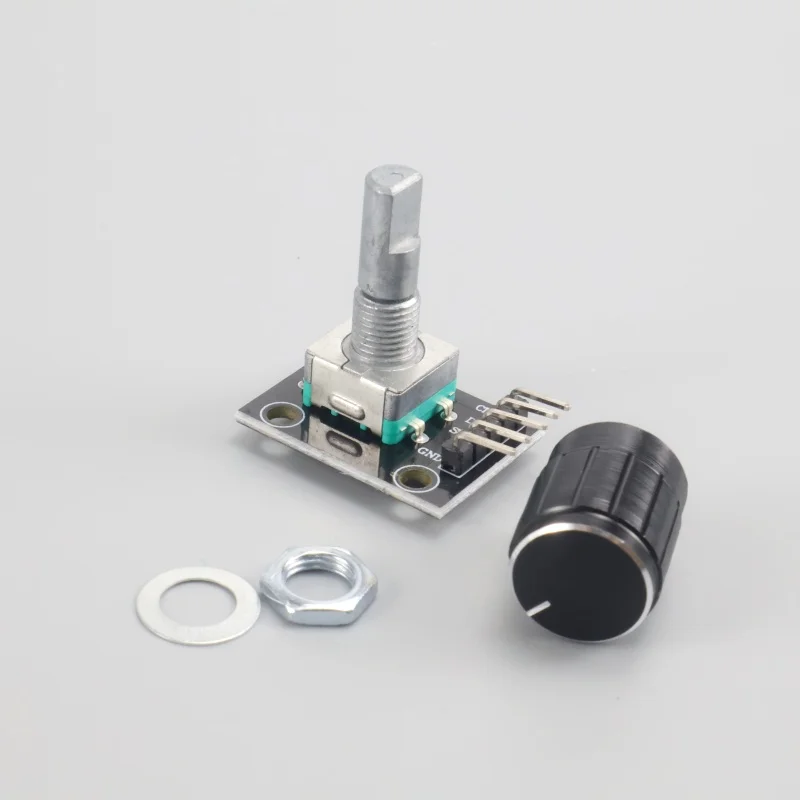 1/3 PCS KY-040 360 Grad Drehgebermodul mit Knopfkappe 5 V Ziegel Sensorschalter Entwicklungsplatine Modul für R3 Board Image