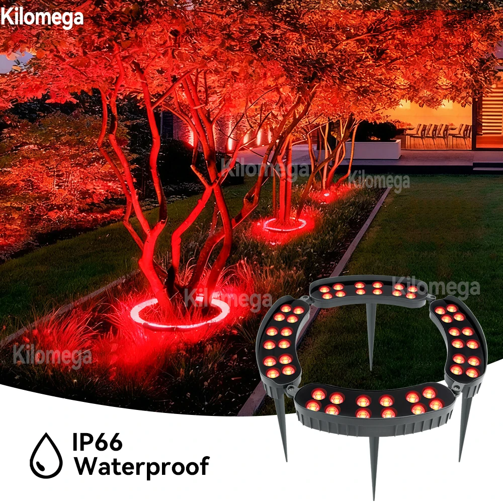 Arbre pelouse lumière Figurine lumière lumière chaude RGB lumière extérieure lampe 220V jardin décoration lumière lampe étanche lumière