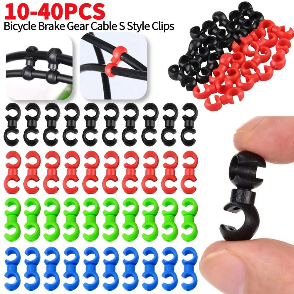 10-40PCS Fahrrad MTB Brems Kabel S Stil Clips Schnalle Schlauch Guide MTB Bike Kreuz Linie Clips Radfahren reiten Ausrüstung Image