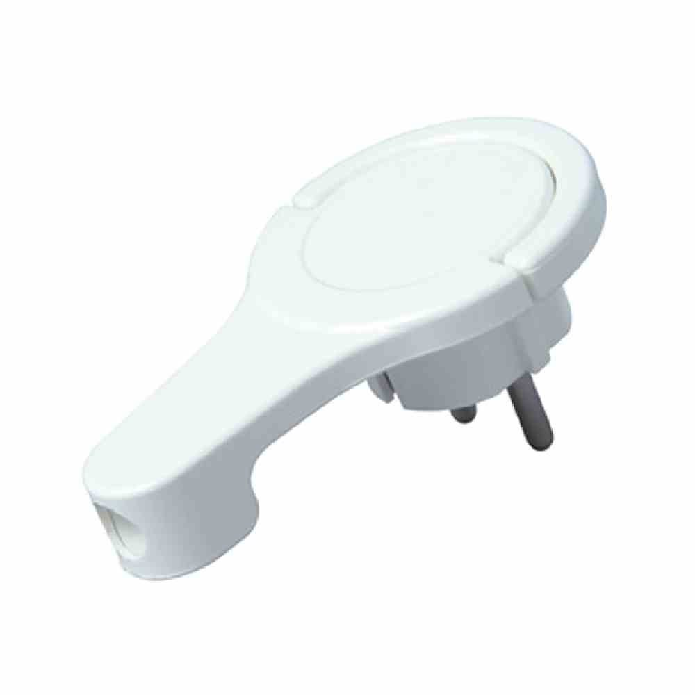 Kunststoff-Schutzkontakt-Winkelstecker,extraflach, weiß Image