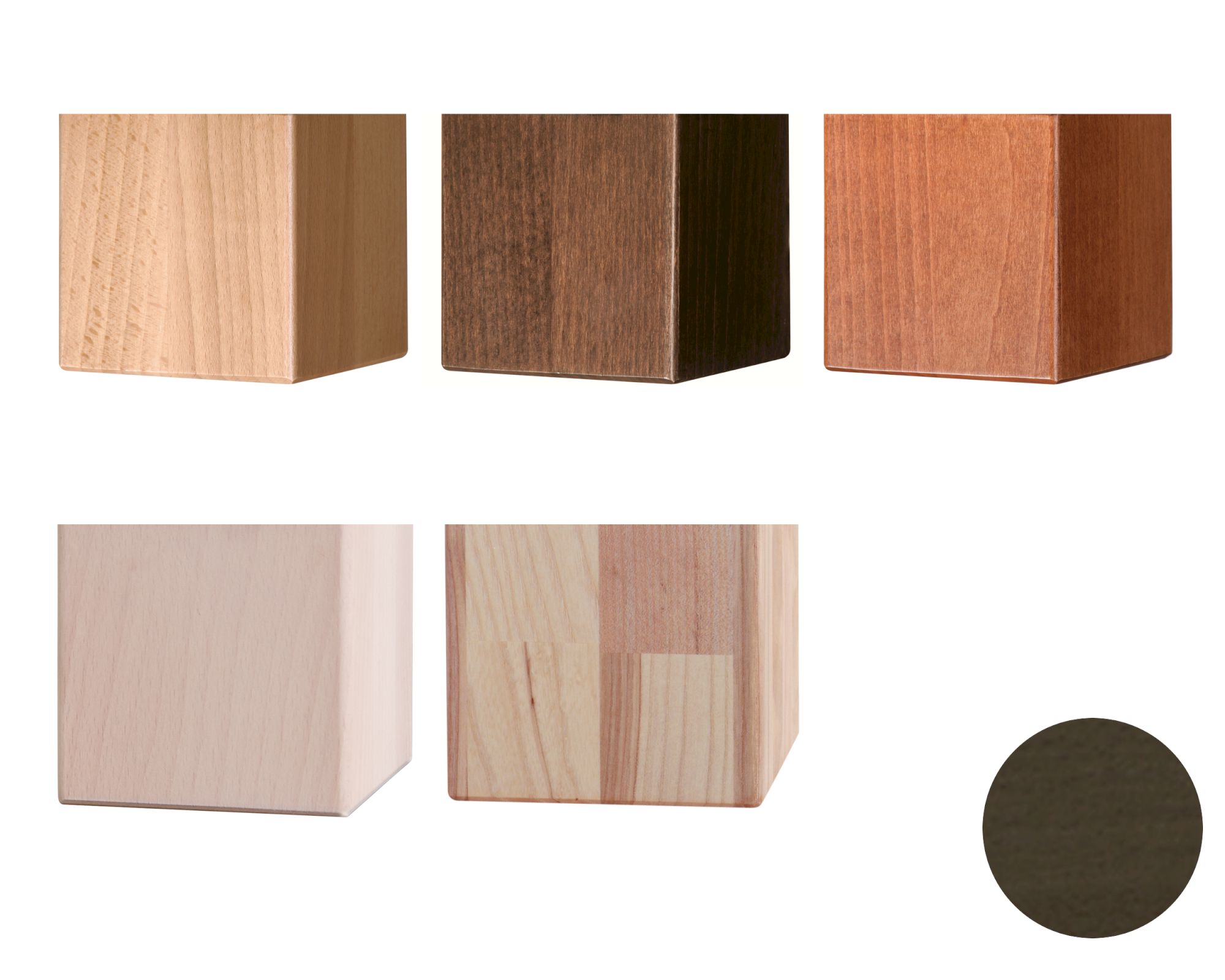 Hasena Wood-Line Füsse Ivio 4er-Set / 20 cm / Eiche sägerauh natur Nachbildung Image