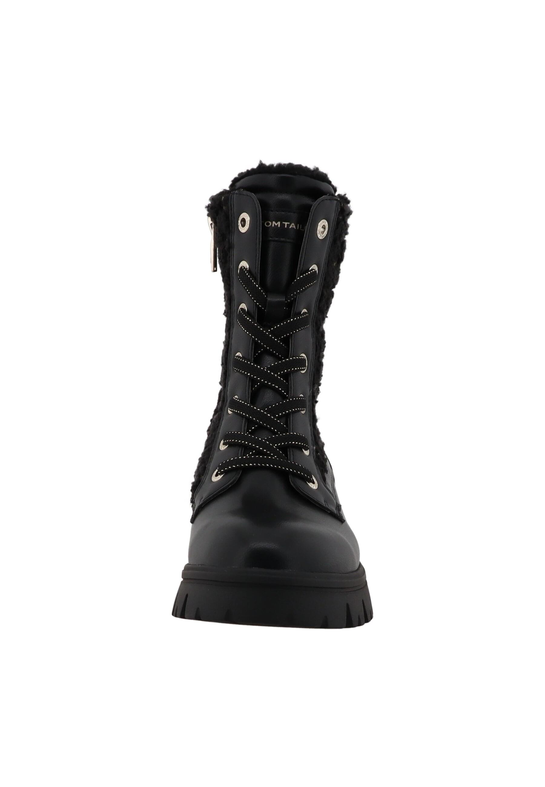 Stiefel TOM TAILOR "Tom Tailor Winter Boots", Damen, Gr. 40, schwarz, unifarben, Schuhe Stiefel