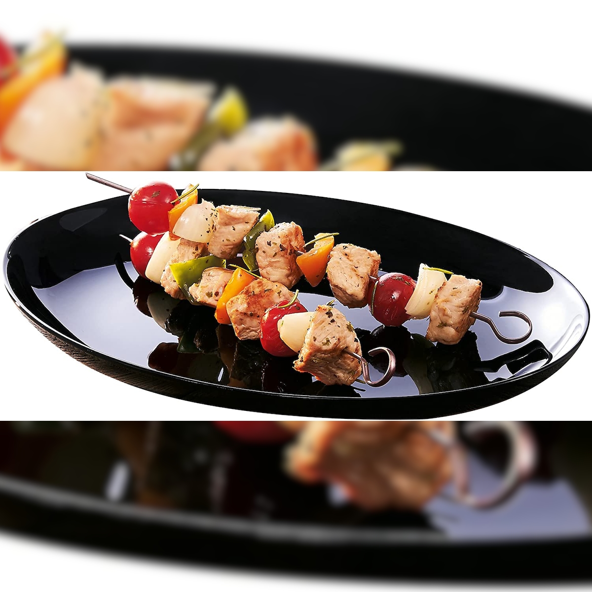 Luminarc ITALIAN PARTY BBQ-TELLER SCHWARZ 33CM 6er PACK Image