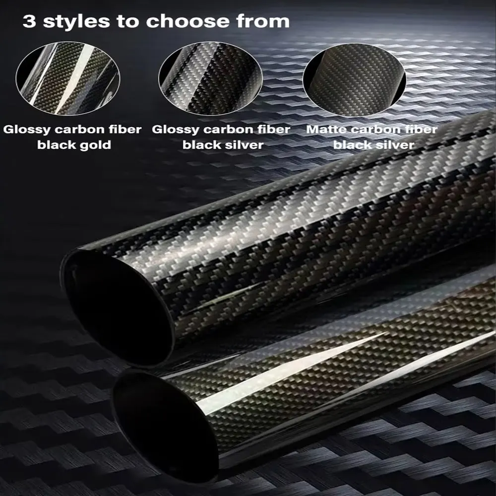 1x1,52/3M Motorrad Zubehör Film PET 8D/9D Schwarz Gold Carbon Faser Vinyl Auto dach Tür Styling Aufkleber Mit Air Release