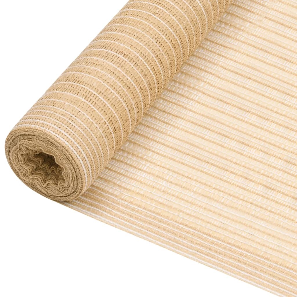 vidaXL Zaunblende Beige 1x50 m HDPE 75 g/m² Image