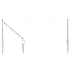 vidaXL Zaunpfosten 13 pcs Silber Ø32mm 100 cm Verzinkter Stahl Image