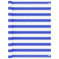vidaXL Balkon-Sichtschutz Blau und Weiß 120x500 cm HDPE Image