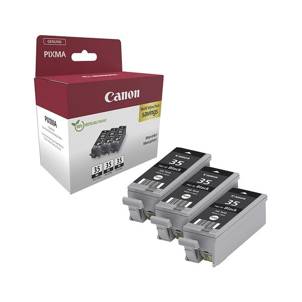 Canon 3er-Pack Original Tintenpatronen BK »PGI-35« Image