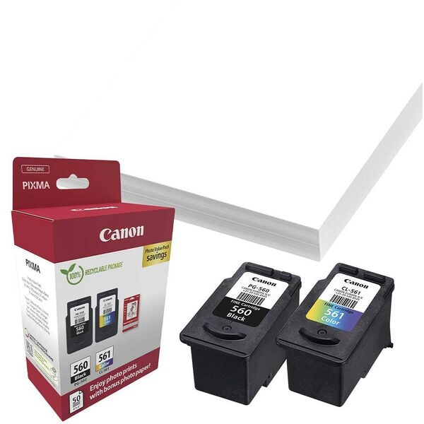 Canon Value Pack: Tintenpatronen-Set »PG-560+CL-561 + GP-501 Valuepack« inkl. 50 Blatt Image