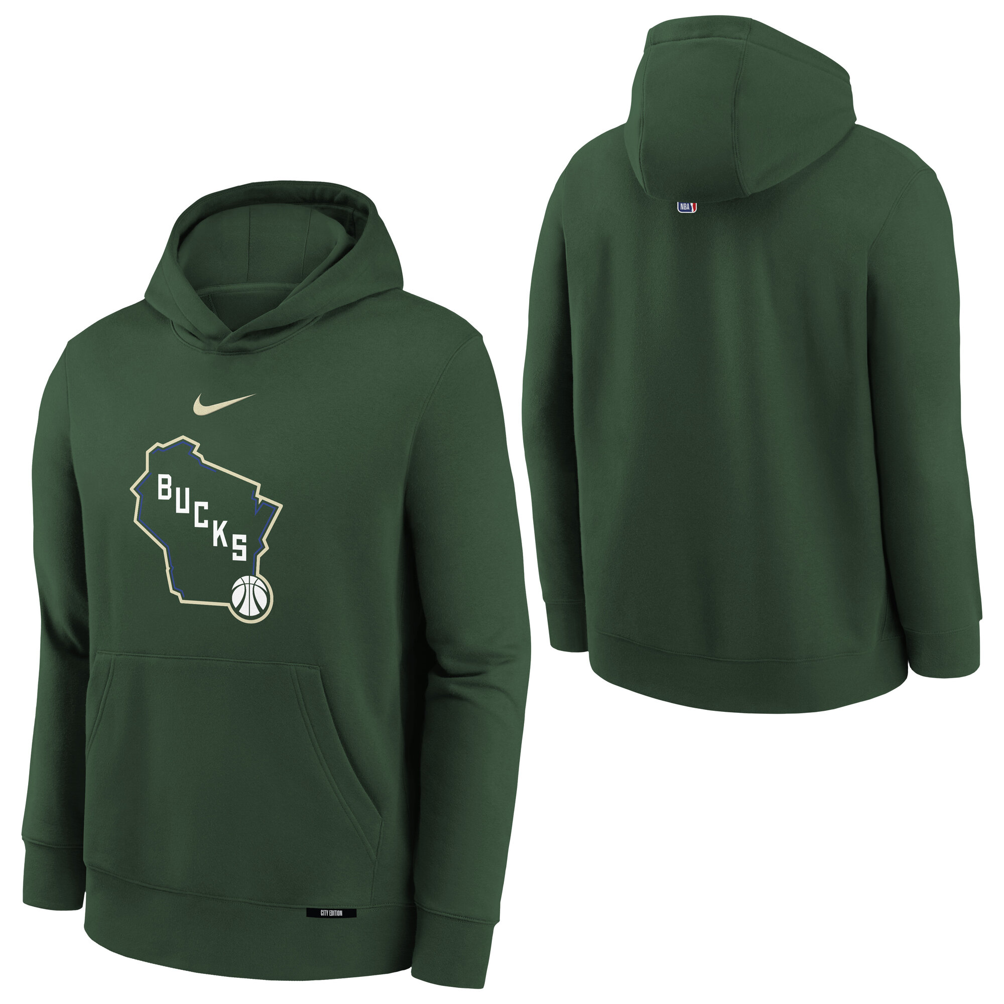 Nike Milwaukee Bucks 2025/26 City Edition Club Logo Hoodie Image