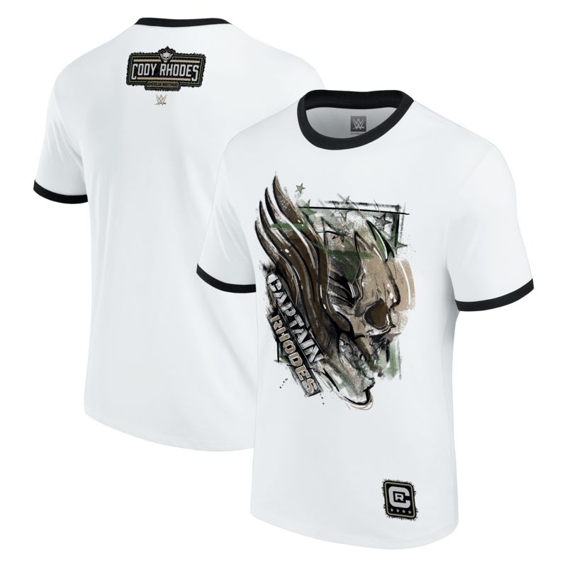 Cody Rhodes Captain Rhodes Ringer T-Shirt - Weiß - Herren Image