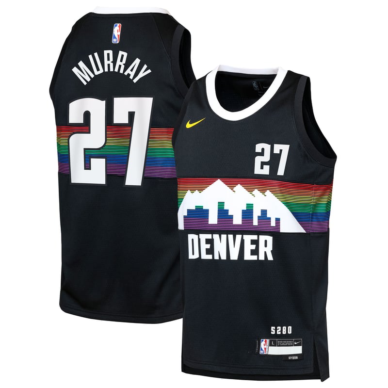 Maillot Swingman Nike City Edition 2025/26 des Denver Nuggets - Noir - Jamal Murray - Jeune - unisexe Taille: XL (18/20)