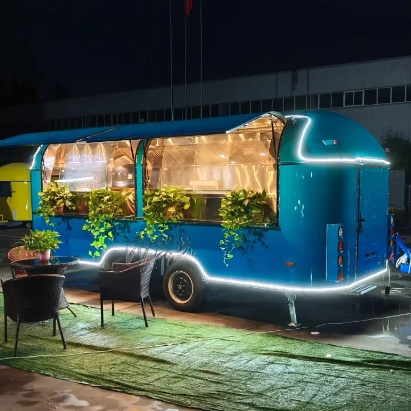 Remorque de nourriture de rue, cuisine, voiture, restauration, Pizza, café, fabricant de remorque de nourriture, camion de nourriture Mobile avec Machines à collation