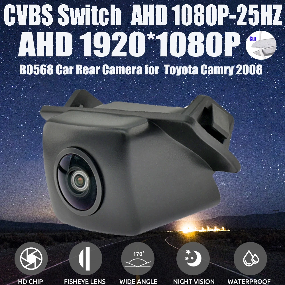 Auto Parkplatz Rückansicht Kamera CVBS Schalter 1080P HD CCD für Für 2008 Toyota Camry Android AHD System Image