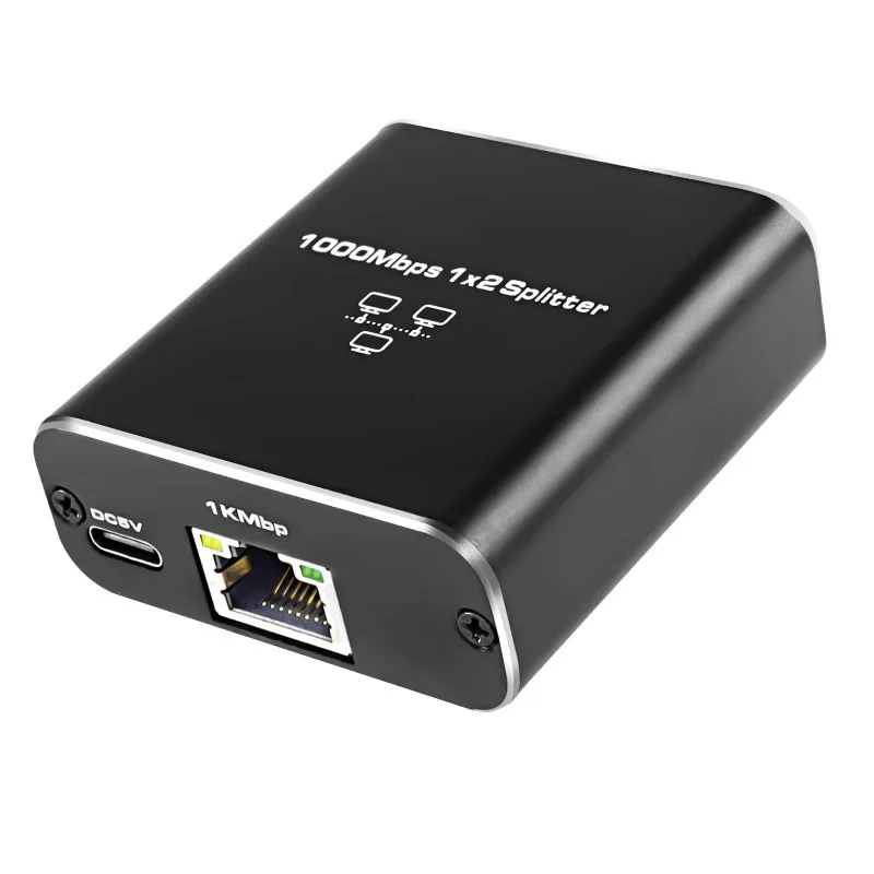 Extender Plug Estensione Splitter di rete Hub 1000Mbps Adattatore RJ45 da 1 a 2 Convertitore Gigabit Internet Ethernet 8P8C Set-Top