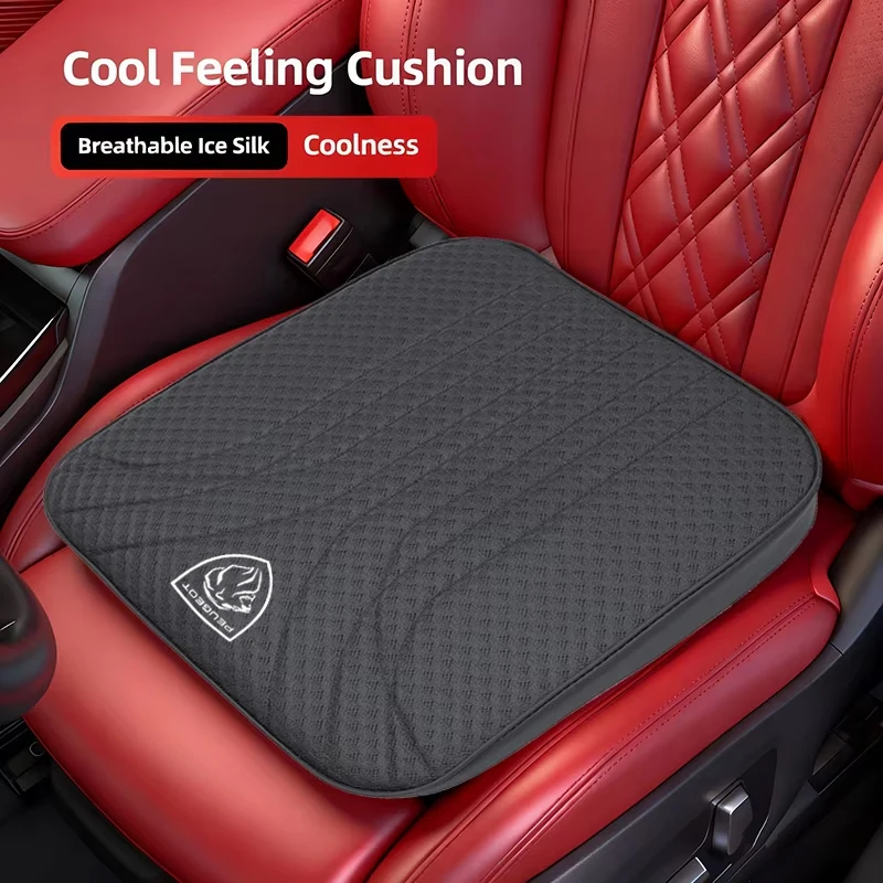 Coussin de siège de voiture Peugeot, coussin respirant en soie glacée, tapis souple de protection des hanches pour Peugeot 107 408 4008 308 3008 5008 508 2008 208 301