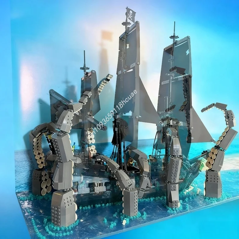 1136 Stück MOC Kraken Arms Pirates the Caribbean Modellbauspielzeugblöcke Konstruktion kreative Weihnachtsgeschenkidee Kindergeburtstag Image