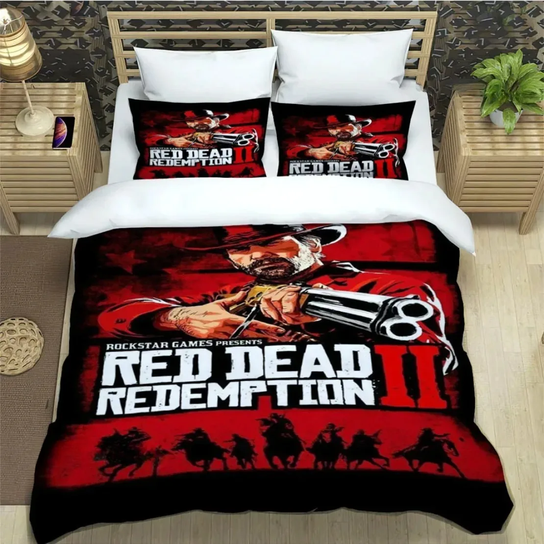 Red Dead Redemption 2 ensembles de literie fournitures exquises ensemble imprimé housse de couette ensemble de literie ensemble de literie cadeau d