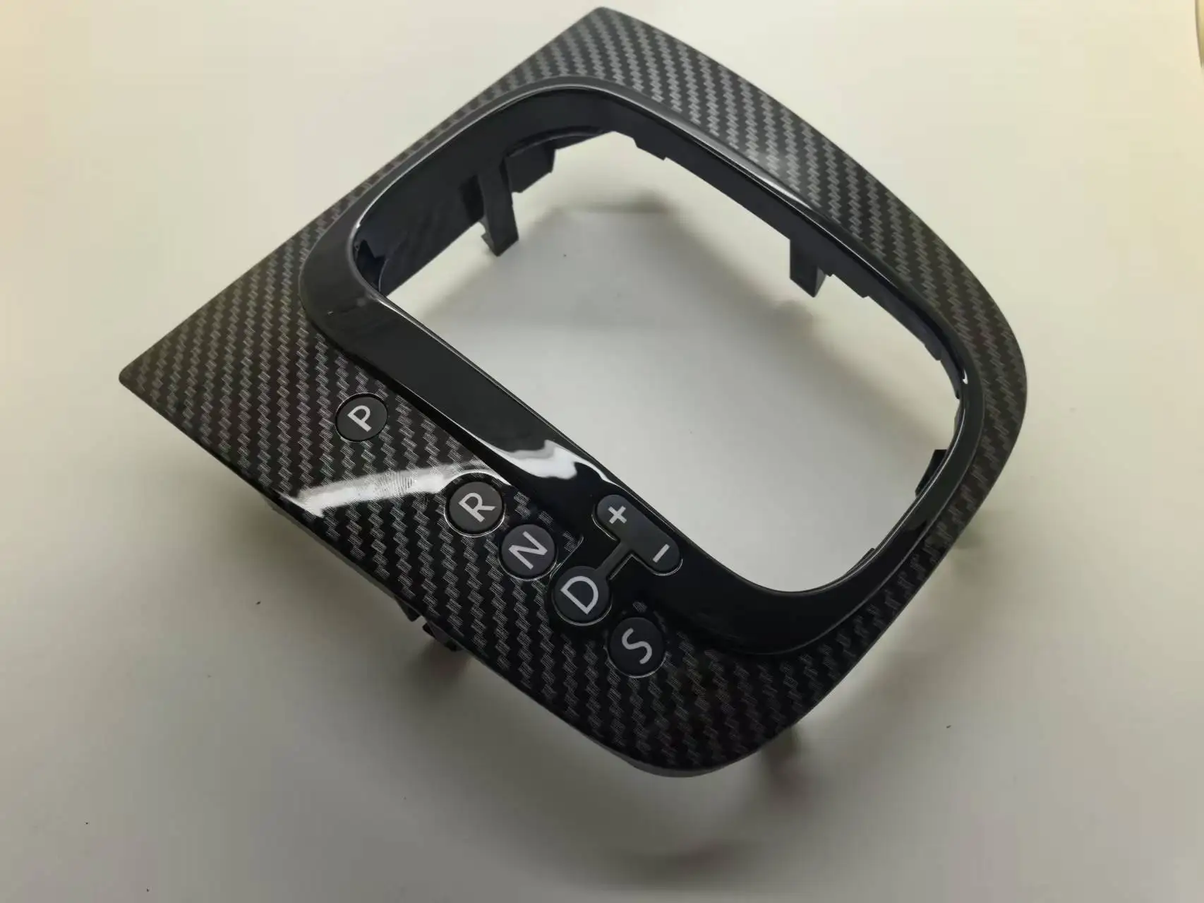 LHD Carbon Fiber Gloss DSG Shift Basis Rahmen Ersatz Für MK5 Golf GTI/R32,MK5 Jetta GLI,MK6 Golf GTI/R, neue Scirocco MK3 Image