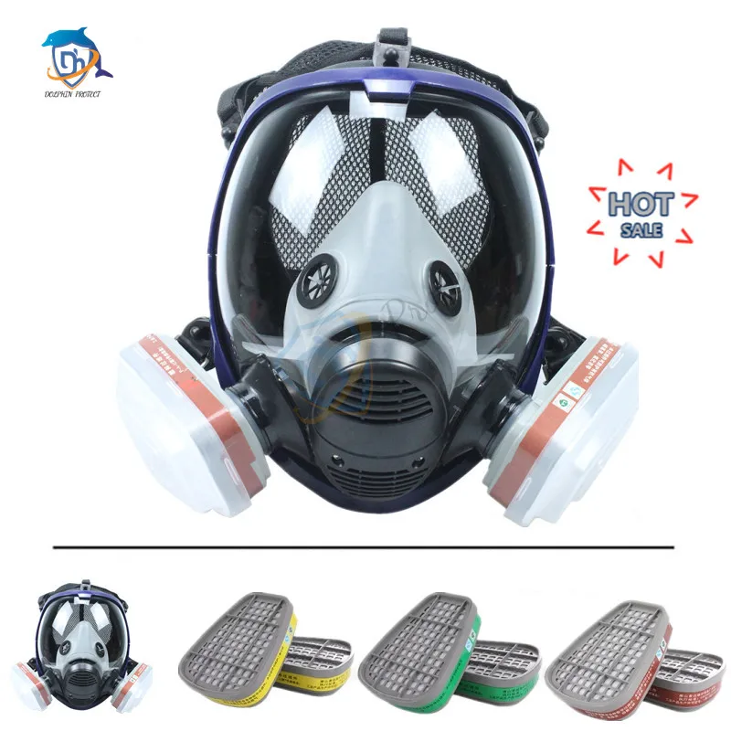 15/17 in 1 chemische Gasmaske 6800 Staub Atemschutzmaske Farbe Insektizid Spray Silikon Vollgesichtsmaske Filter zum Laborschweißen Image