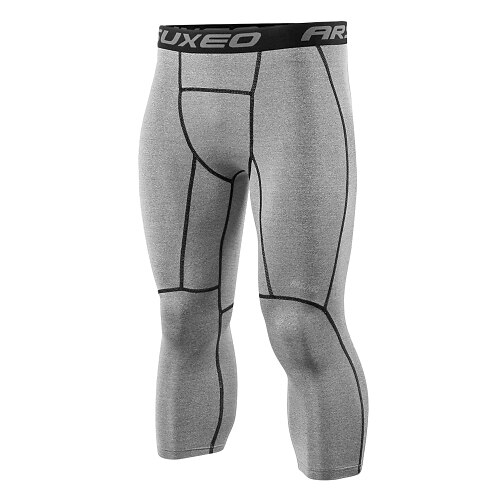 Herren Gestreift Fluoreszierend Sporthose Sport leggings Laufhose Lang Tights Running Kompressionsstrumpfhosen Fahhrad 3/4-Tights Basisschicht Sommer Herbst Sport Schnelltrocknend Weich Image