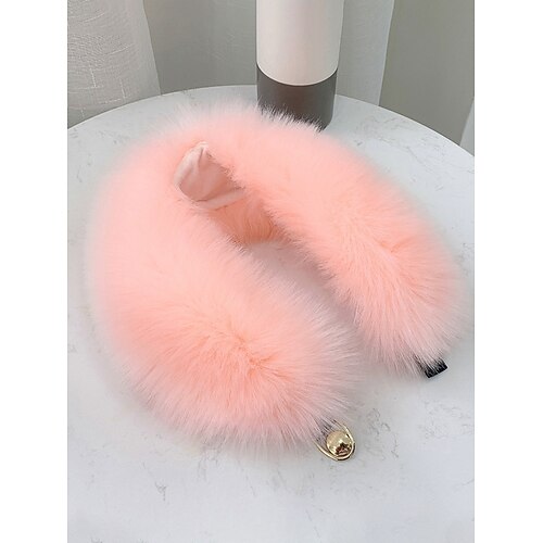 Damen-Weihnachtsschal mit Kunstpelzkragen, weich und kuschelig, erhältlich in Rot, Weiß und vielen weiteren Farben – das perfekte Weihnachtsgeschenk Image