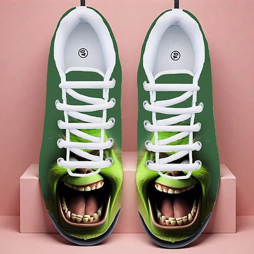 Weihnachtssneaker für Herren – lustiges 3D-Druckdesign, bequeme Passform, perfekt für Weihnachtsfeiern und festliche Anlässe. Image