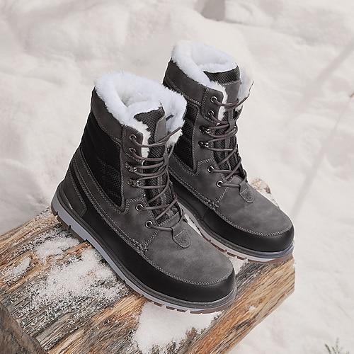 Wasserdichte, isolierte Herren-Wanderschuhe – rutschfeste, warme Outdoor-Schuhe für Winterabenteuer
