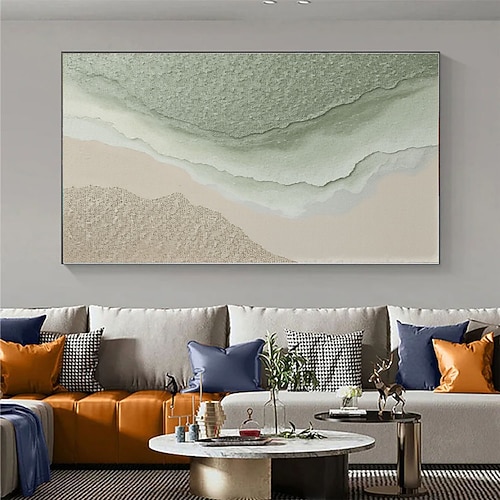 Ölgemälde Handgemalte Horizontal Abstrakt Landschaft Zeitgenössisch Modern Ohne Innenrahmen (ohne Rahmen) Image