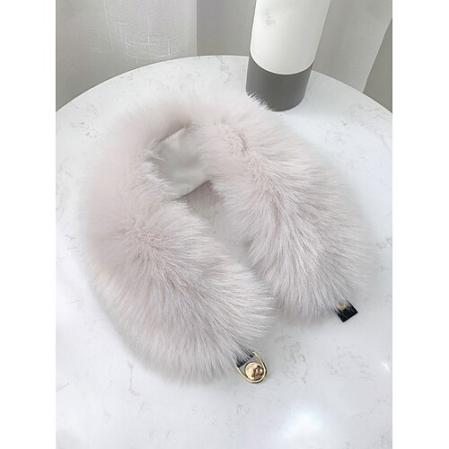 Damen-Weihnachtsschal mit Kunstpelzkragen, weich und kuschelig, erhältlich in Rot, Weiß und vielen weiteren Farben – das perfekte Weihnachtsgeschenk Image