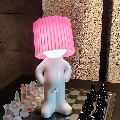 Lustige Tischlampe mit USB-Anschluss und witzigem Ein-/Ausschalter – ein humorvolles Nachtlicht für schüchterne Jungen. Ein witziges Geschenk für Erwachsene, Mütter, Frauen, Ehefrauen, Freundinnen, Image
